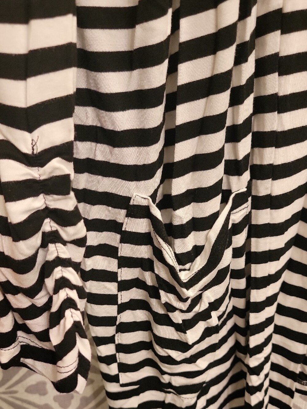 torrid Black and White Striped Super Soft Knit Cardigan - Picture 3 of 3